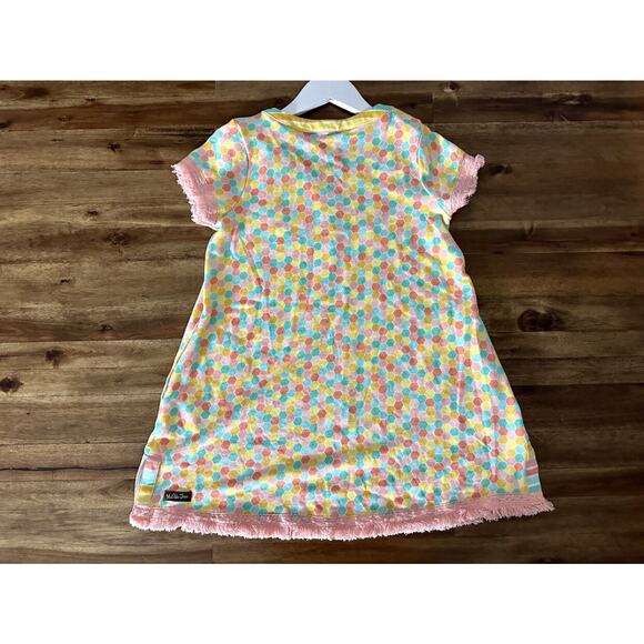 NEW Matilda Jane Dream Chasers Dots On Dots Yellow Pink Swim Fringe Cover Up 10 - Picture 4 of 6